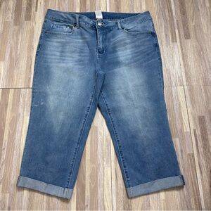 Classic Blue Denim Women's Capri Jeans Size 18